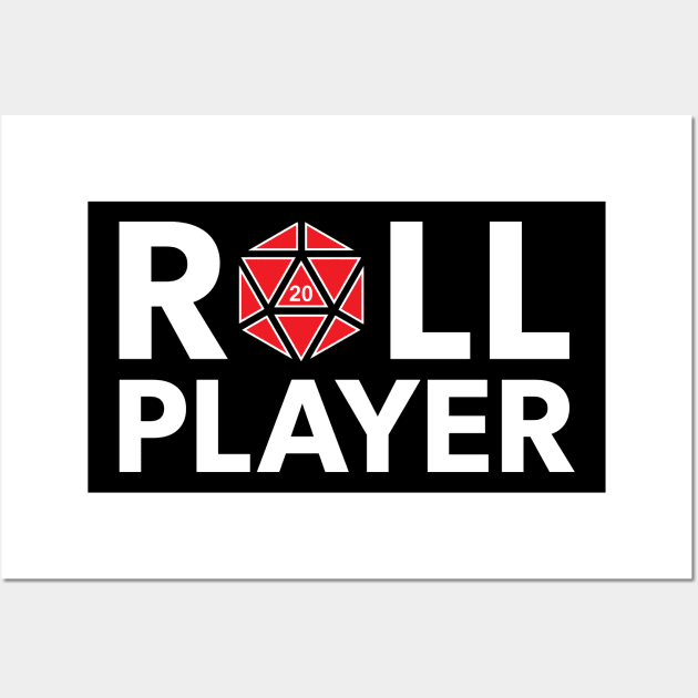 Roll Player (Red d20) Wall Art by NashSketches